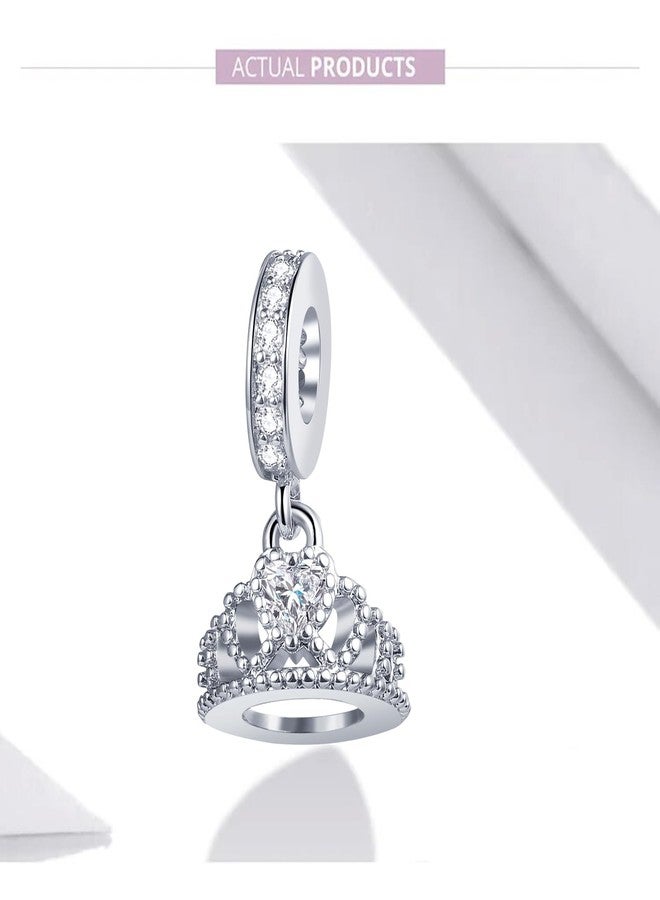 SHBOAZED Princess Queen Crown Charm Fit Pandora Charms Bracelet Birthday Gifts for Women Mother Girlfriend Daughter April - Image 5